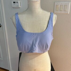 Athleta ribbed swim top 40D/DD lilac / periwinkle like new great condition Fav
